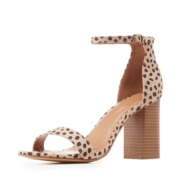 leopard print two strap sandals